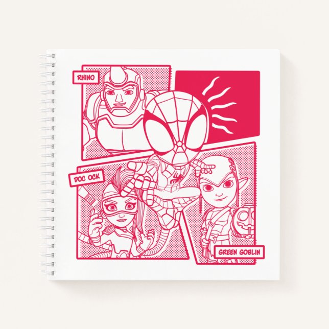 Spidey-Sense Villain Comic Graphic Notebook (Front)