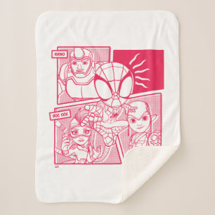 Spidey-Sense Villain Comic Graphic Sherpa Blanket