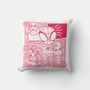 Spidey-Sense Villain Comic Graphic Throw Pillow