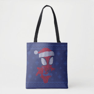 Spidey Snowflake Holiday Knit Graphic Tote Bag