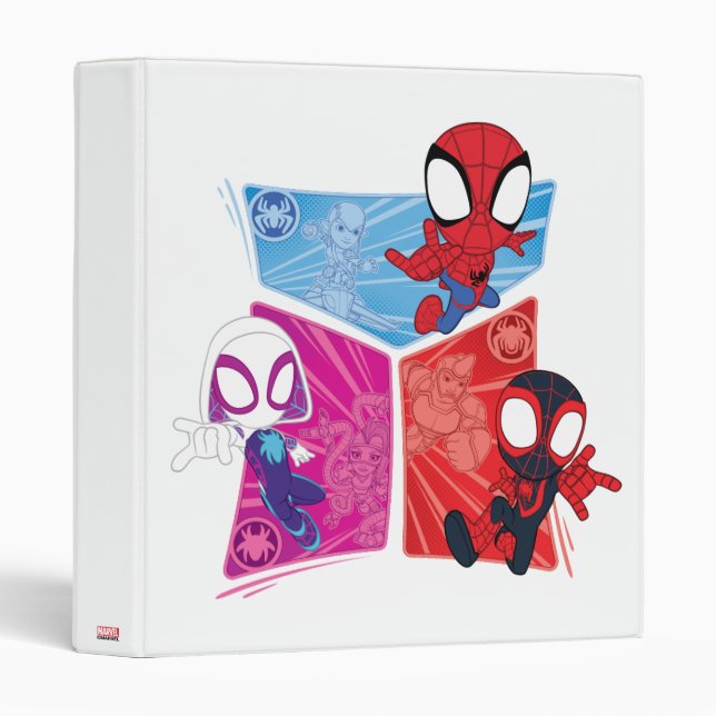 Spidey Team Action Panel Graphic 3 Ring Binder (Front/Spine)