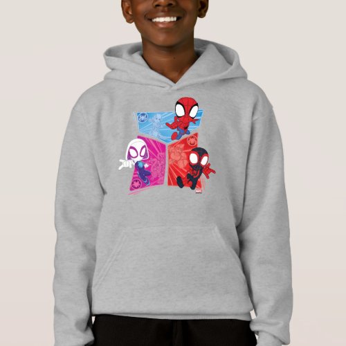 Spidey Team Action Panel Graphic Hoodie