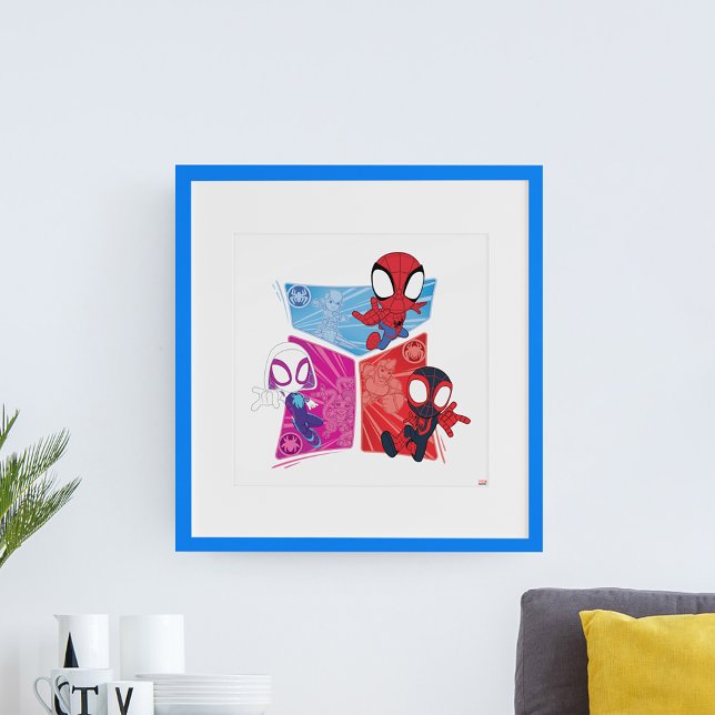 Spidey Team Action Panel Graphic Poster (Creator Uploaded)