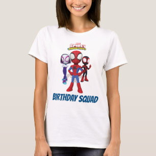 Spidey Team Birthday Squad T-Shirt