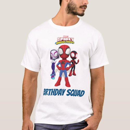 Spidey Team Birthday Squad T_Shirt