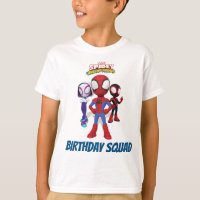 Spidey Team Birthday Squad T-Shirt