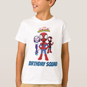 Spidey Team Birthday Squad T-Shirt
