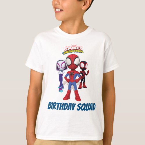 Spidey Team Birthday Squad T_Shirt