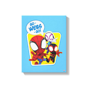 Spidey Team: Go-Webs-Go! Canvas Print