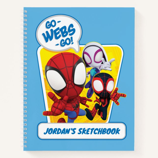 Spidey Team: Go-Webs-Go! Drawing Notebook (Front)