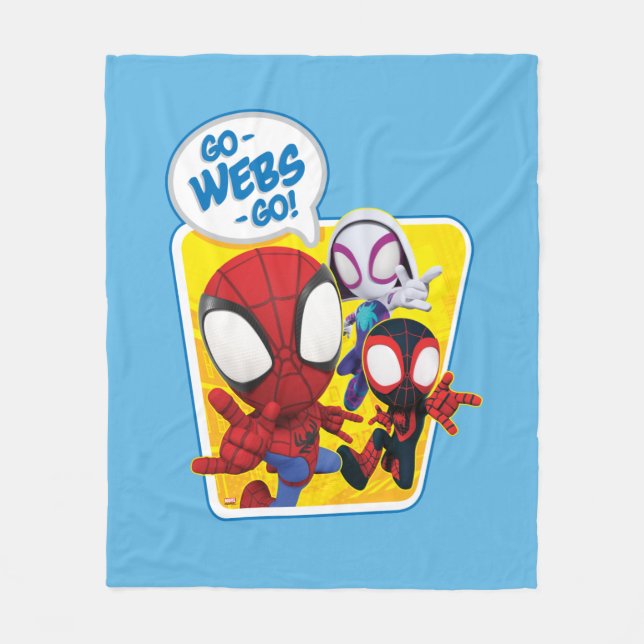 Spidey Team: Go-Webs-Go! Fleece Blanket (Front)