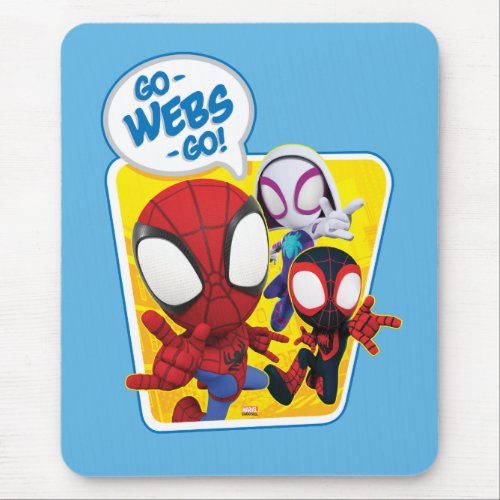Spidey Team Go_Webs_Go Mouse Pad