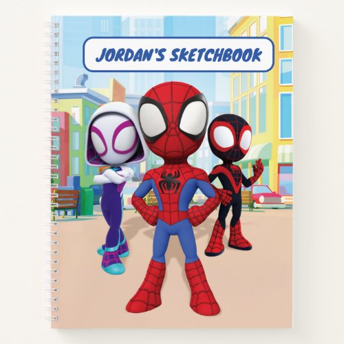 Spidey Team In Town Drawing Notebook