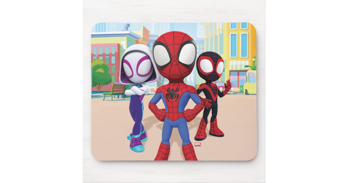 Spidey Team In Town Mouse Pad | Zazzle