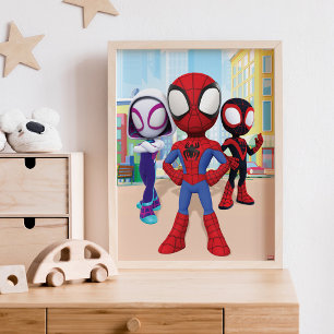 Spidey Team In Town Poster