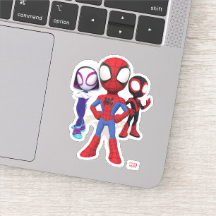 Spidey Team In Town Sticker