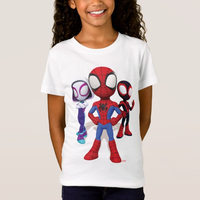 Spidey Team In Town T-Shirt (Front)