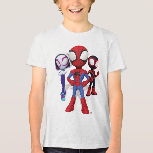 Spidey Team In Town Tri_Blend Shirt