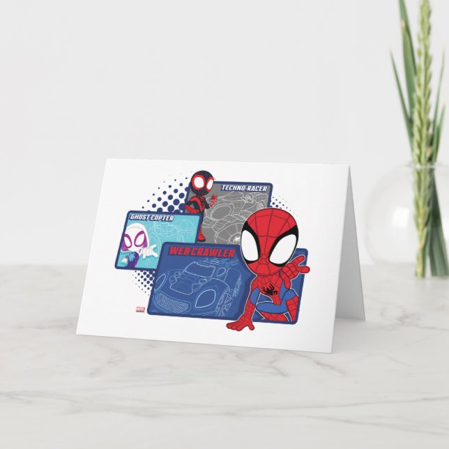 Spidey Team Racing Cars Card (Front)