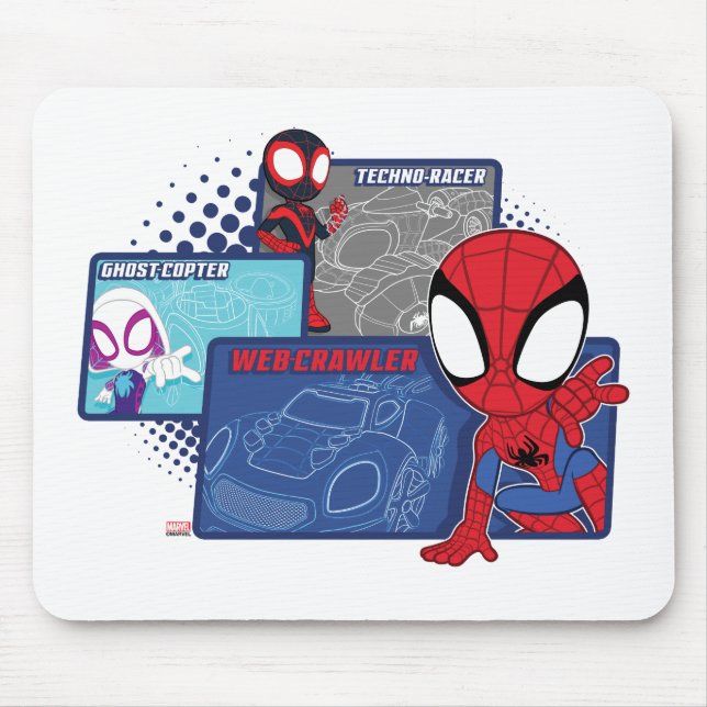 Spidey Team Racing Cars Mouse Pad (Front)