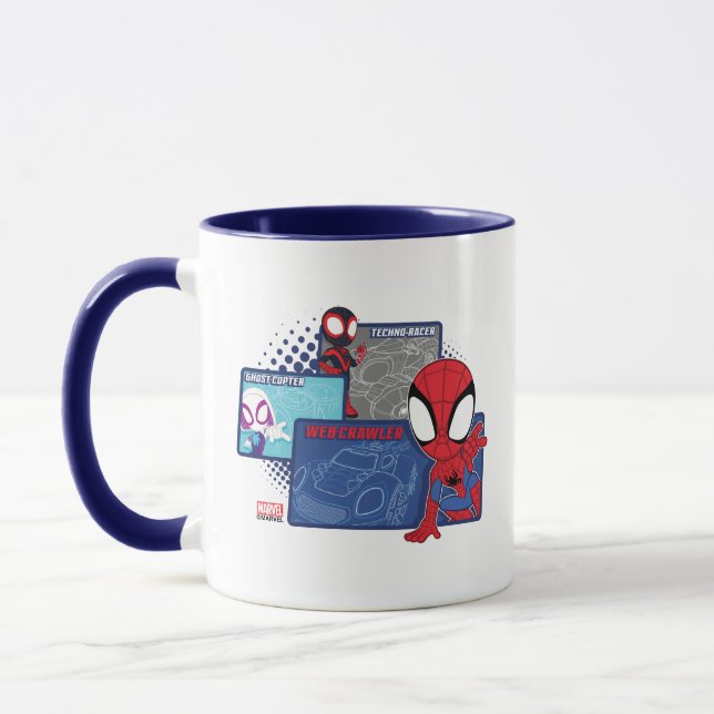 Spidey Team Racing Cars Mug (Left)