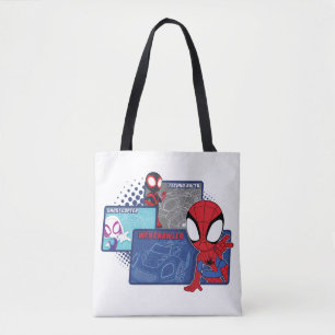 Spidey Team Racing Cars Tote Bag