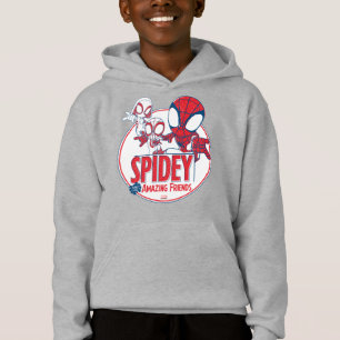 Spidey Team Red & White Circle Badge Hoodie