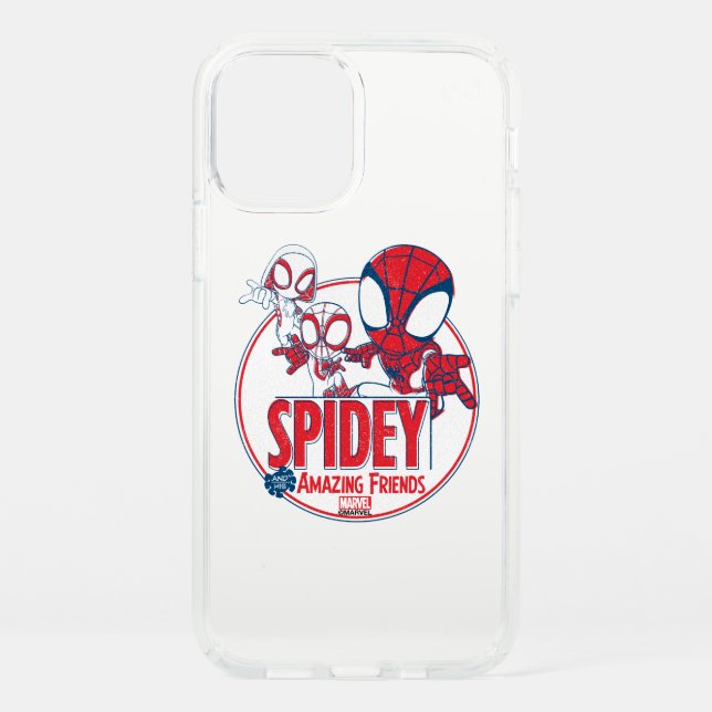 Spidey Team Red & White Circle Badge Speck iPhone 12 Case (Front)