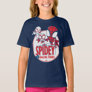 Spidey Team Red & White Circle Badge T-Shirt