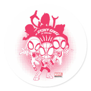 Spidey Team Spidey-Sense Graphic Classic Round Sticker