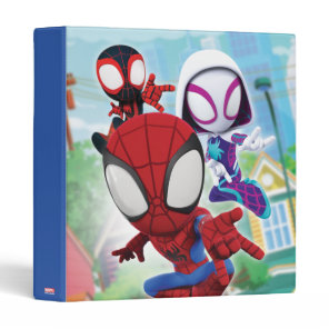 Spidey Team Swinging Through Town 3 Ring Binder