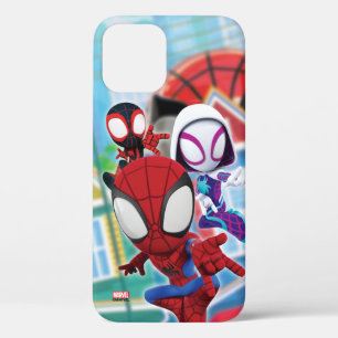 Spidey Team Swinging Through Town iPhone 12 Case