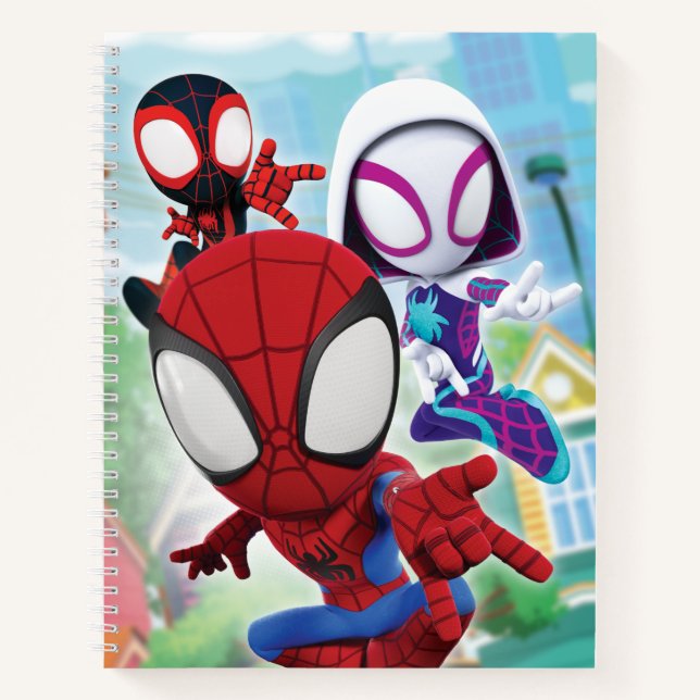Spidey Team Swinging Through Town Notebook (Front)