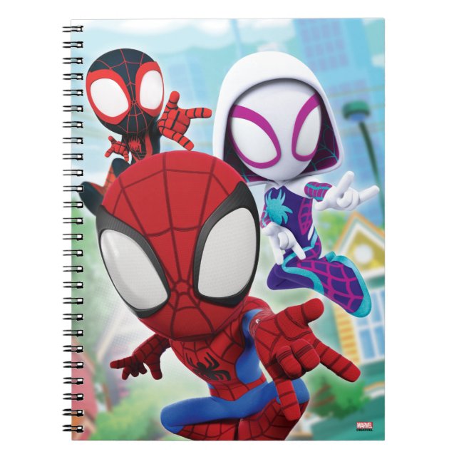 Spidey Team Swinging Through Town Notebook (Front)