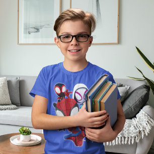 Spidey Team Swinging Through Town T-Shirt
