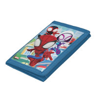 Spidey Team Swinging Through Town