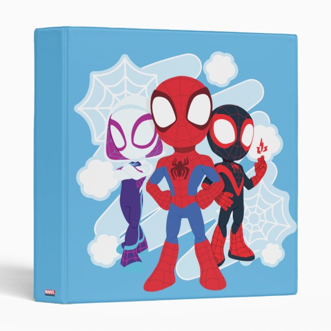 Spidey Team Web Graphic 3 Ring Binder (Front/Spine)