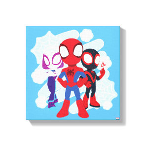 Spidey Team Web Graphic Canvas Print