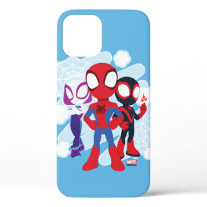 Spidey Team Web Graphic iPhone 12 Case