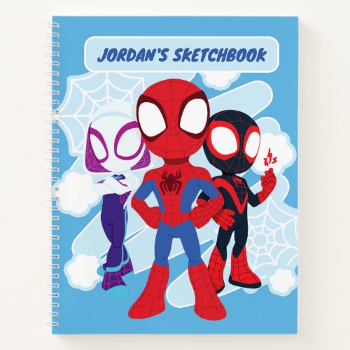 Spidey Team Web Graphic Drawing Notebook
