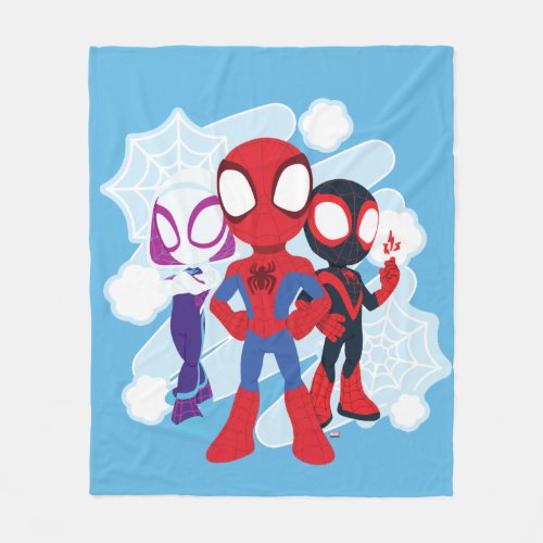 Spidey Team Web Graphic Fleece Blanket