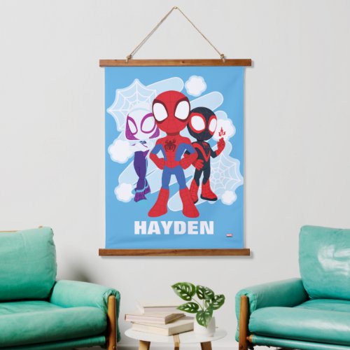 Spidey Team Web Graphic Hanging Tapestry