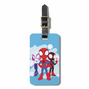 Spidey Team Web Graphic Luggage Tag