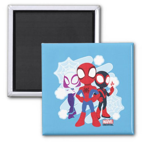 Spidey Team Web Graphic Magnet