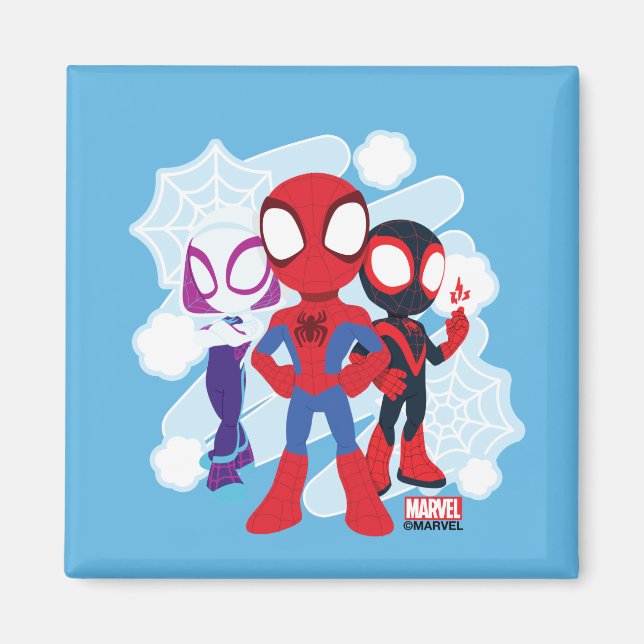Spidey Team Web Graphic Magnet (Front)