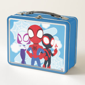 Spidey Team Web Graphic Metal Lunch Box