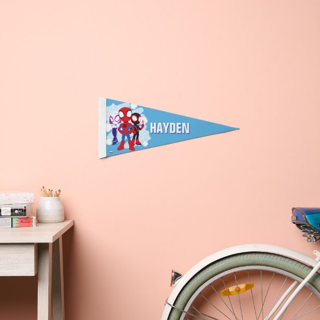 Spidey Team Web Graphic Pennant Flag (Front)