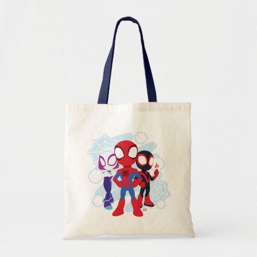 Spidey Team Web Graphic Tote Bag