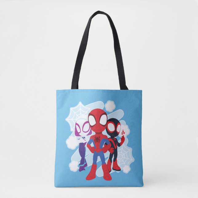 Spidey Team Web Graphic Tote Bag (Front)