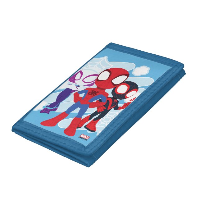 Spidey Team Web Graphic Trifold Wallet (Bottom)